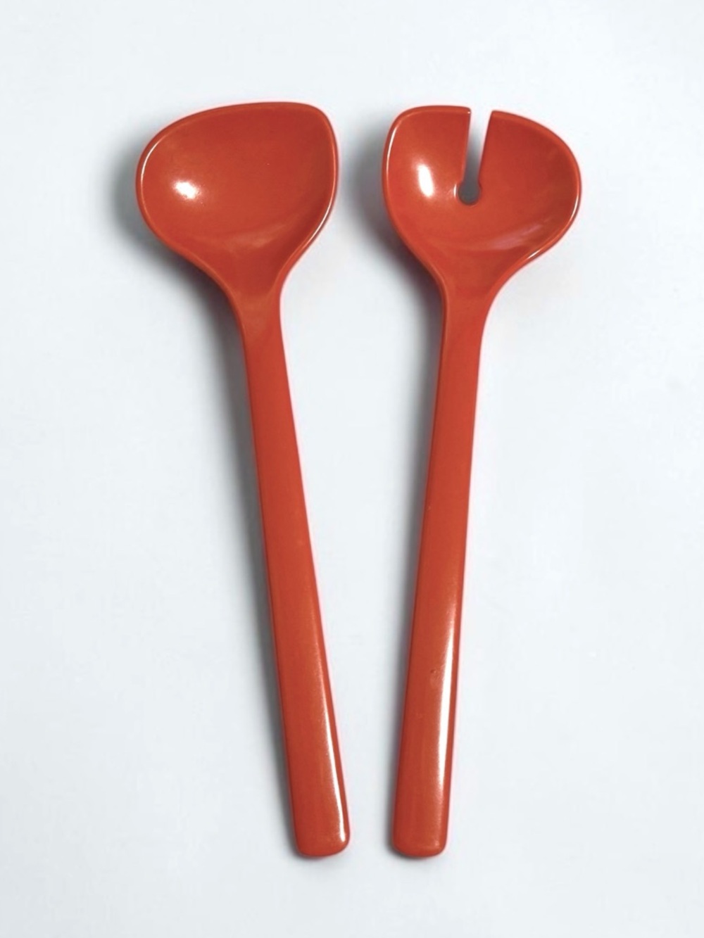 Vintage 70’s Harvest Orange Melamine Salad Serving Utensils